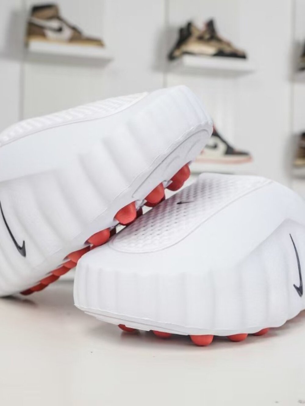 Nike Mind 001Pure white Slip-On Clogs - Size US 9, Breathable Massage Footbed Sl